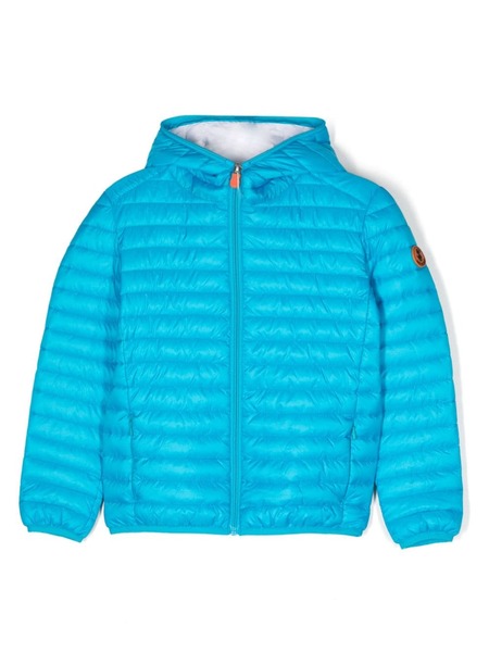  Save The Duck Kids Hooded Padded Jacket - Blue 