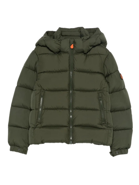  Save The Duck Kids Hooded Padded Jacket - Green 