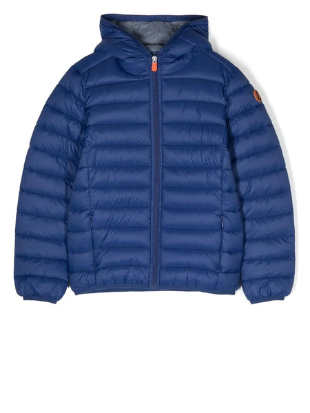  Save The Duck Kids Hooded Puffer Jacket - Blue 