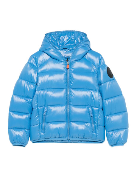  Save The Duck Kids Hooded Puffer Jacket - Blue 