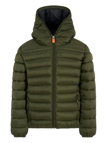  Save The Duck Kids Hooded Quilted Jacket - Green 