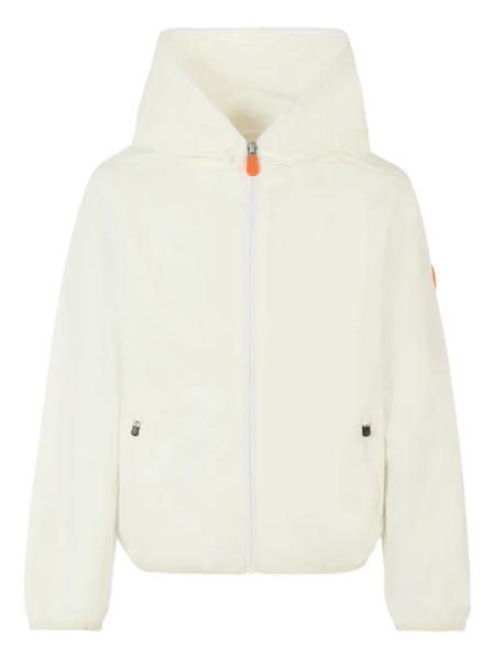  Save The Duck Kids Hooded Zip-front Jacket - White 