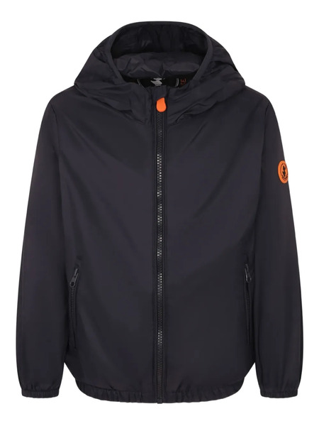  Save The Duck Kids Logo Hooded Jacket - Blue 