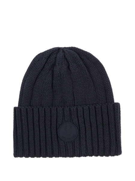  Save The Duck Kids Logo-patch Beanie Hat - Blue 