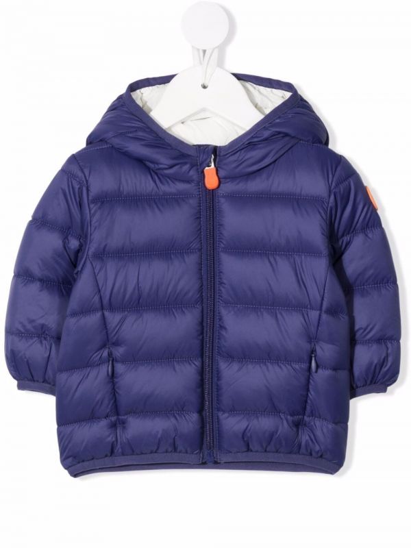  Save The Duck Kids Logo-patch Padded Jacket - Blue 