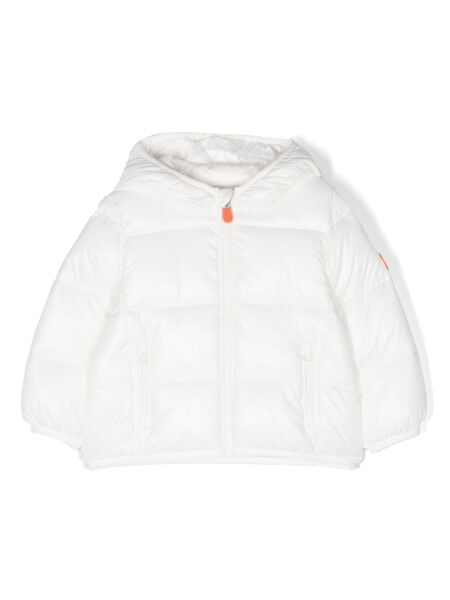  Save The Duck Kids Logo-patch Padded Jacket - White 