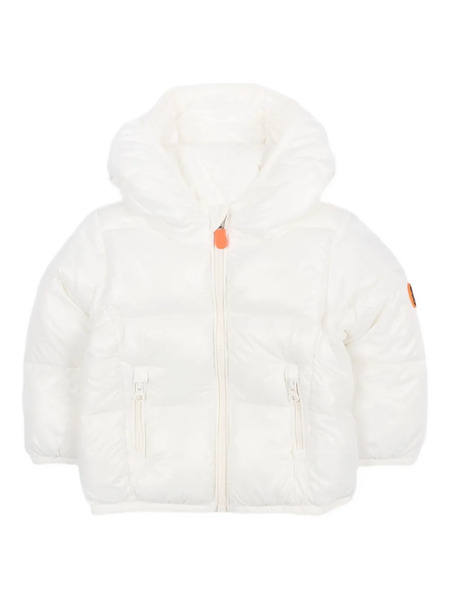  Save The Duck Kids Logo-patch Padded Jacket - White 