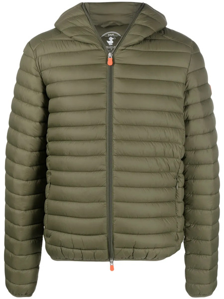  Save The Duck Logo-patch Padded Jacket - Green 