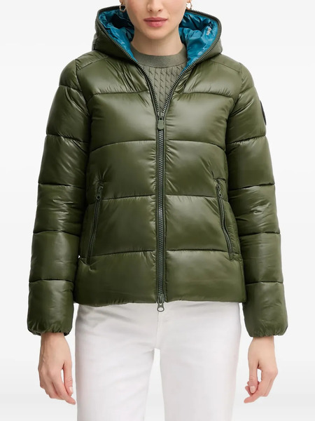  Save The Duck Lois Hooded Puffer Jacket - Green 