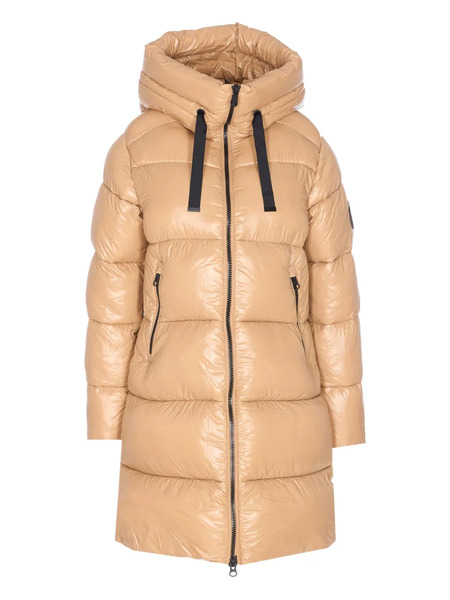  Save The Duck Padded Zip-front Coat - Neutrals 