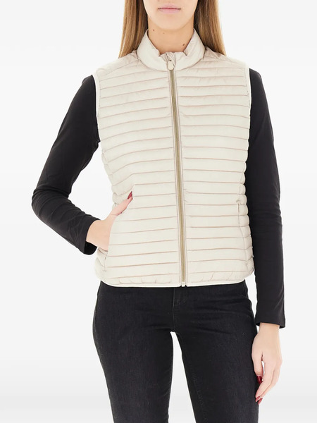  Save The Duck Quilted Sleeveless Jacket - Neutrals 