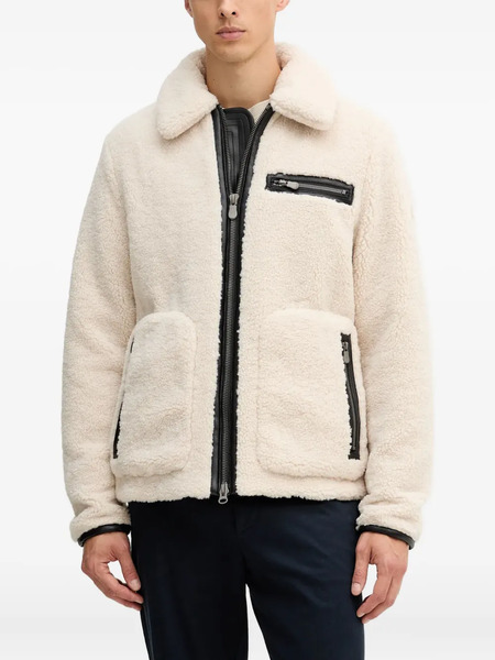  Save The Duck Zip-detail Sherpa Jacket - Neutrals 