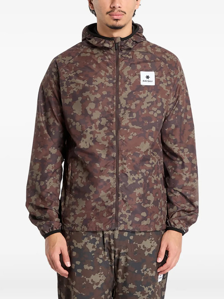  Saysky Pace Camouflage Hooded Jacket - Brown 