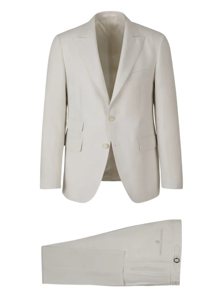  Scabal Single-breasted Suit - White 
