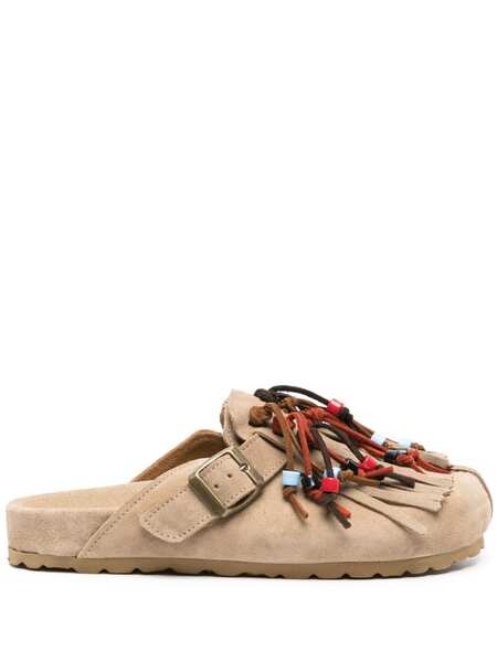  Scarosso Gea Bead-detail Mules - Neutrals 
