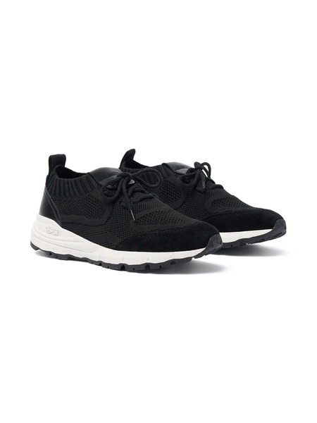  Scarosso Knit Panel Running Sneakers - Black 