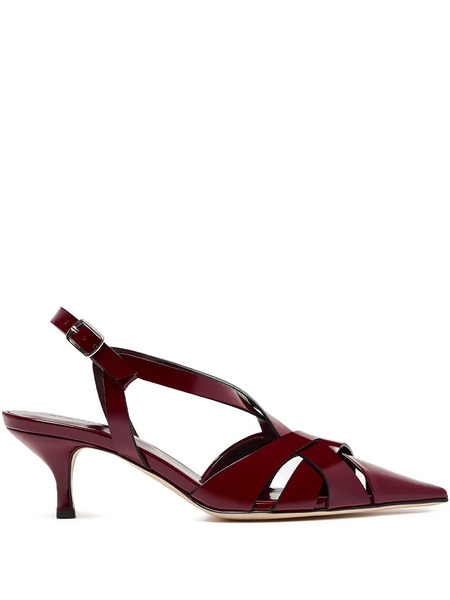  Scarosso Pointed Slingback Pumps - Red 
