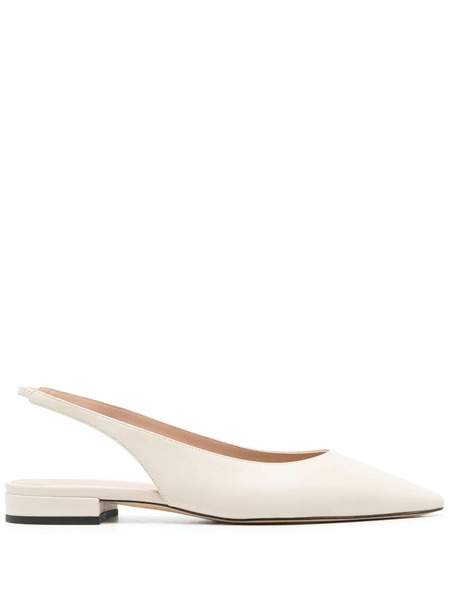  Scarosso Pointed-toe Slingback Ballerina Shoes - Neutrals 