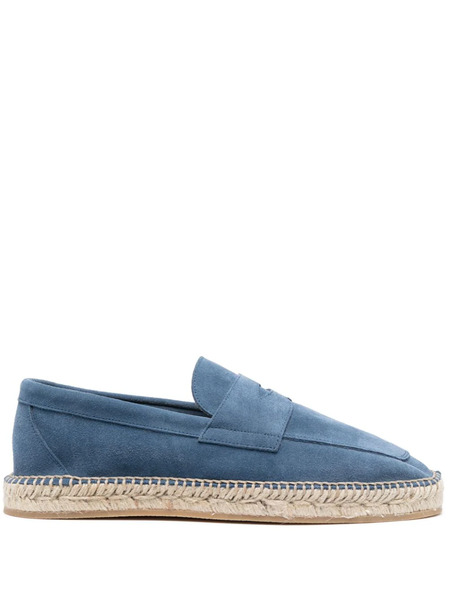  Scarosso Suede Jute-sole Espadrilles - Blue 