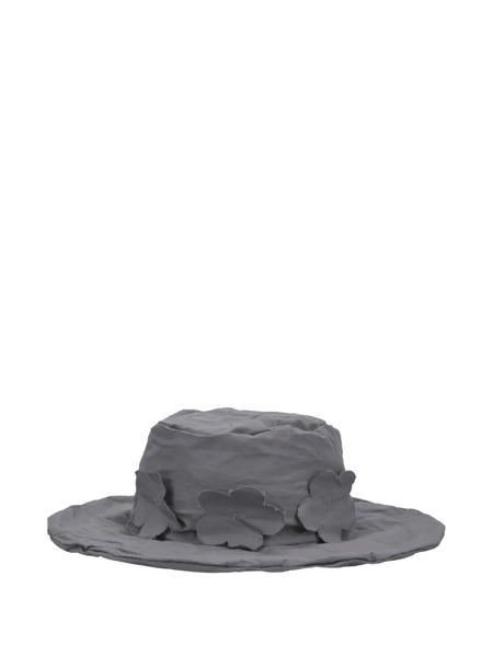  Scha Flower-appliqué Hat - Grey 