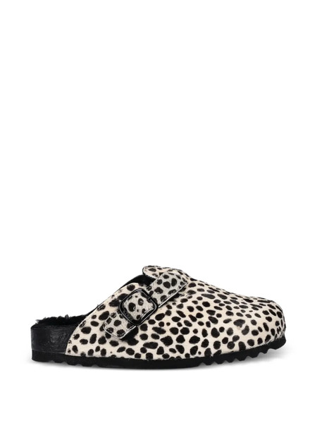 Scholl Fae Dalmatian Buckle Mules - Neutrals 
