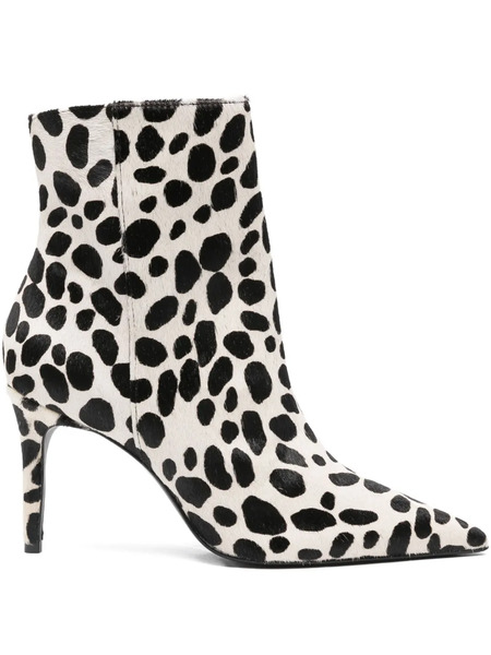  Schutz Dalmatian-print Ankle Boots - White 