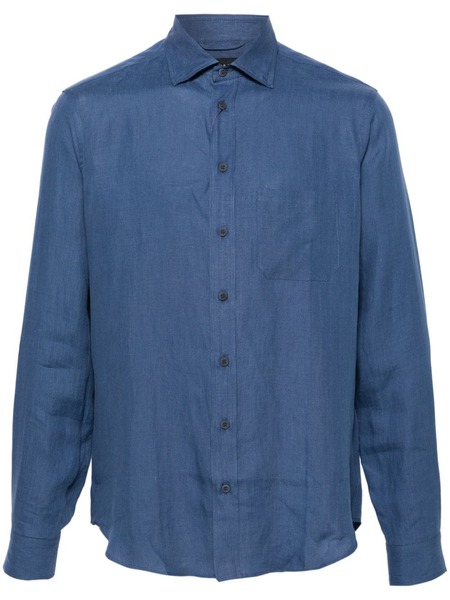  Sease Button-up Hemp Shirt - Blue 