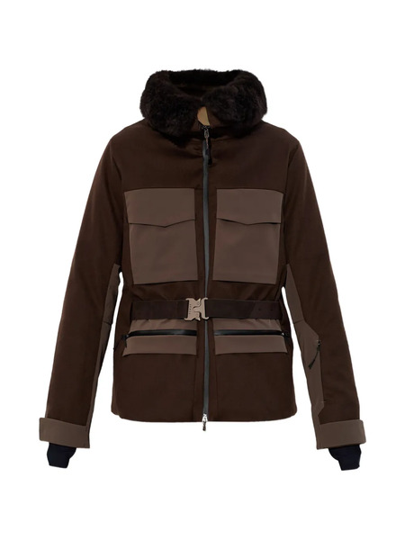  Sease Collar Belted Jacket - Brown 