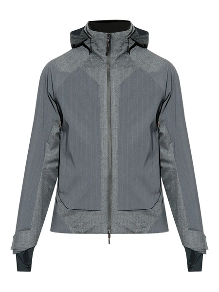  Sease Hooded Striped Jacket - Grey 