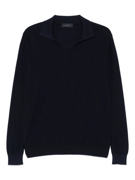  Sease Spread-collar Top - Blue 