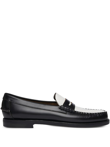  Sebago Classic Dan Two-tone Leather Loafers - Black 