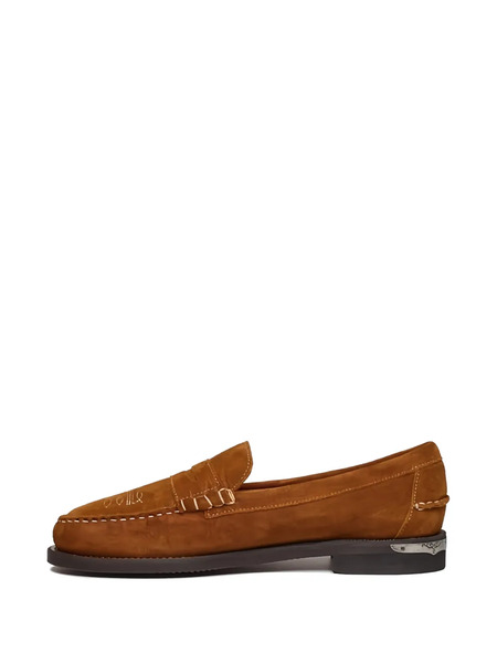  Sebago Dan Dallas Embroidered Penny Loafers - Brown 