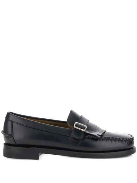  Sebago Fringed Buckled Loafers - Black 