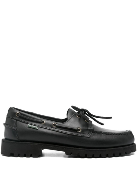  Sebago Leather Boat Shoes - Black 