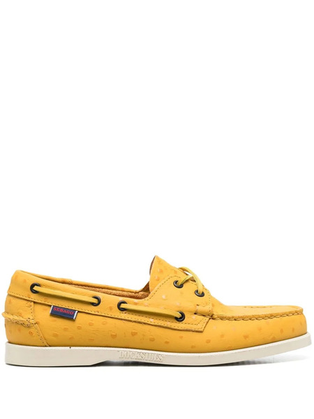  Sebago Polka-dot Leather Boat Shoes - Yellow 