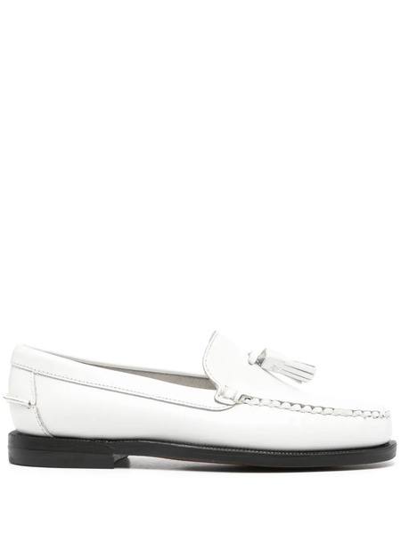  Sebago Stacked-heel Leather Loafers - White 