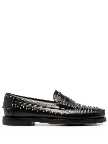  Sebago Stud-embellished Leather Loafers - Black 
