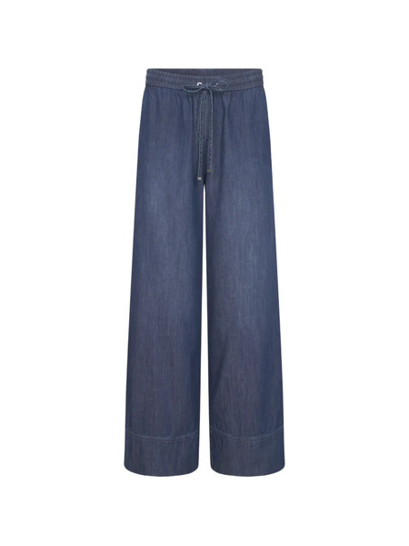  Seductive Drawstring Palazzo Pants - Blue 