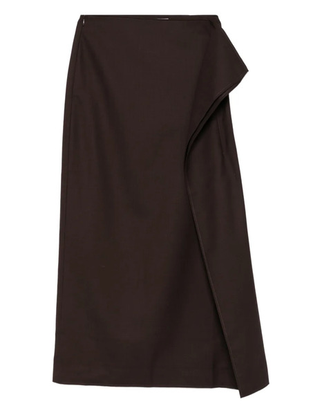  Séfr Button Slit Skirt - Brown 