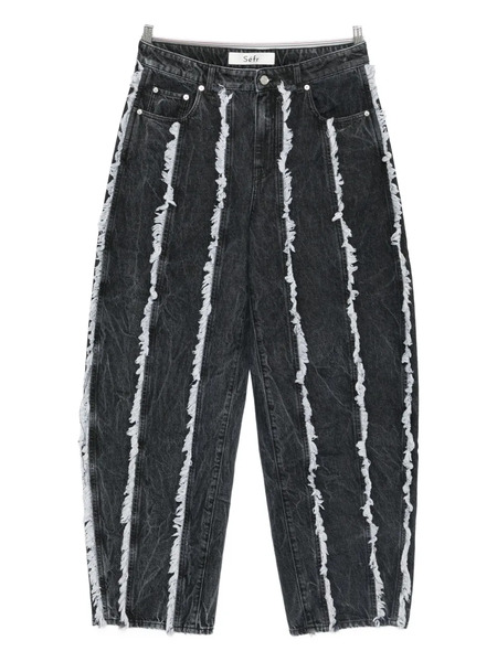  Séfr Frayed-detail Jeans - Grey 