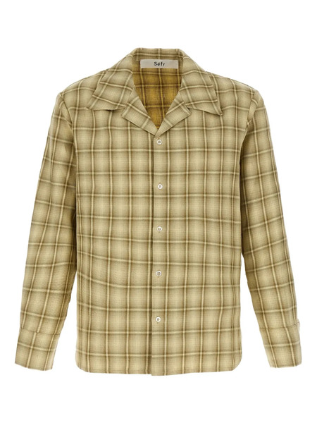  Séfr Ignacio Plaid-checked Shirt - Neutrals 