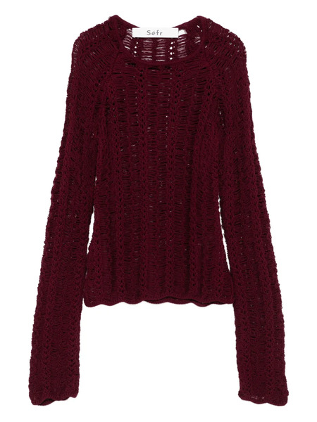  Séfr Open-knit Sweater - Red 