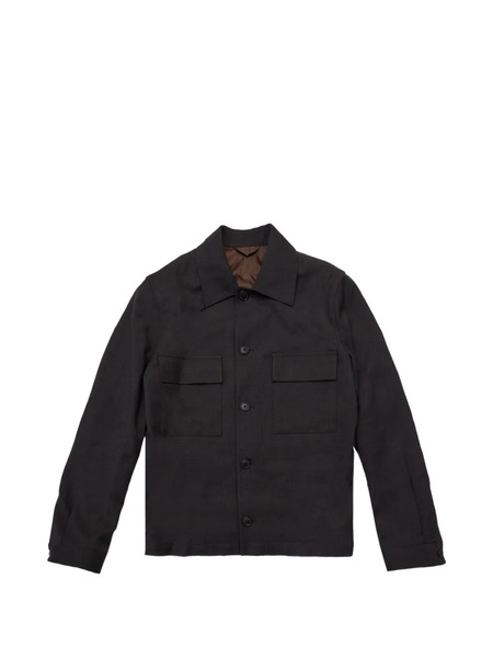  Selected Button Flap-pocket Overshirt - Grey 