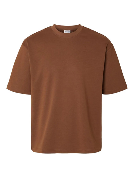  Selected Crew-neck T-shirt - Brown 