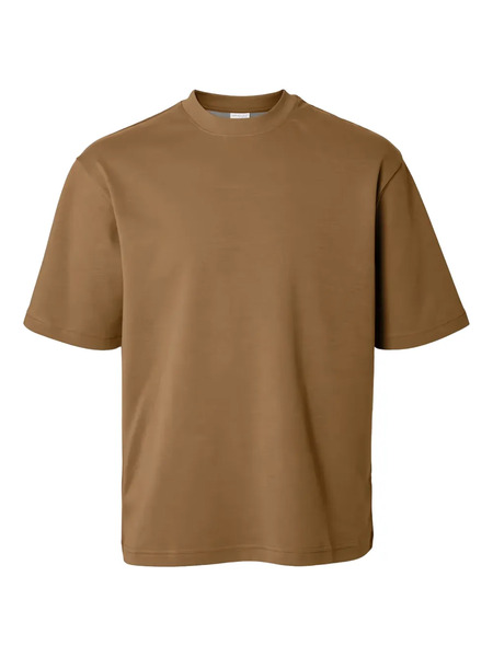  Selected Crew-neck T-shirt - Brown 