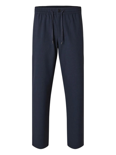  Selected Drawstring-waist Trousers - Blue 