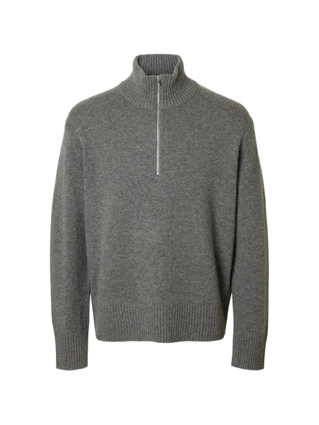  Selected Half-zip Sweater - Grey 