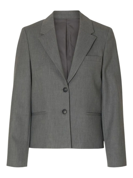  Selected Single-breasted Blazer - Grey 