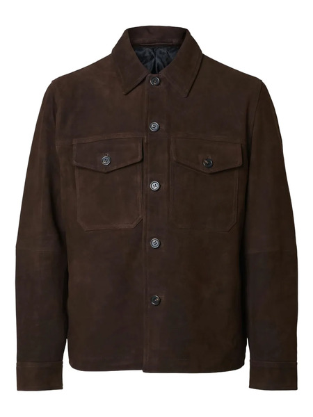  Selected Tom Suede Overshirt - Brown 