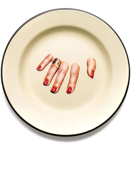 Seletti 16836 Enamel Fingers Plate - Neutrals 